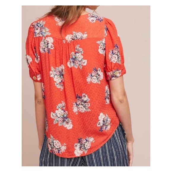 Anthropologie Maeve Button-Down Floral Top - Picture 2 of 13